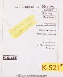 K.O. Lee-K.O. Lee Tool & Surface Grinders, Instructions & Hydraulic Parts List Manual-General-01